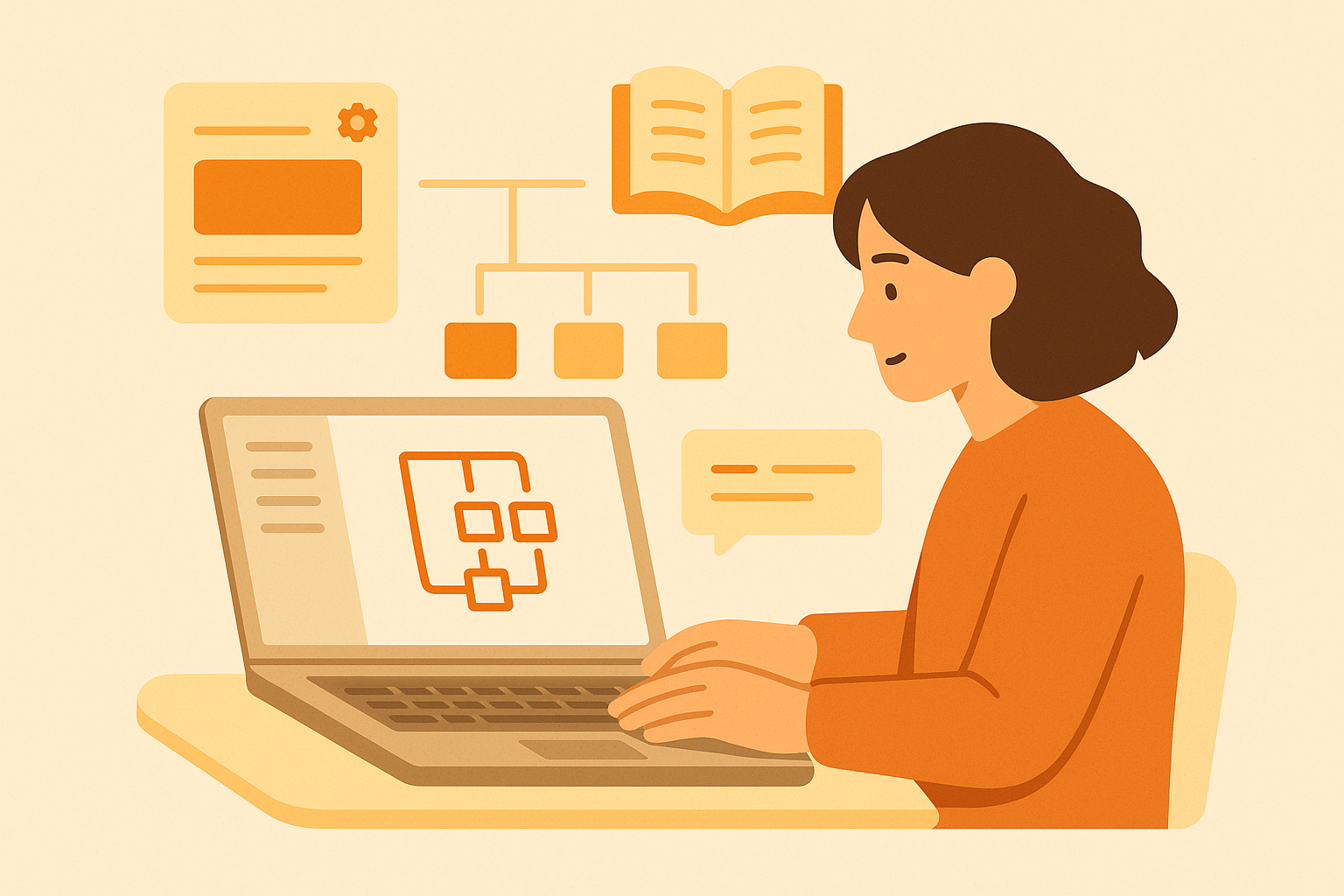 Person using PensumAI on a laptop with various study tools